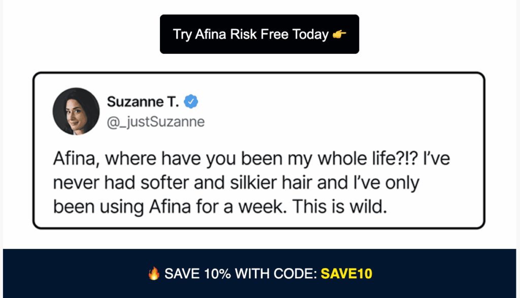 Optimiza la campaña de email marketing que muestra un testimonio de cliente.