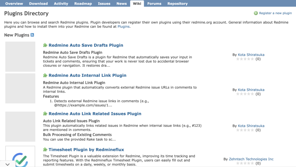 Directorio de plugins de Redmine
