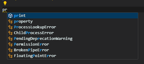 Predicción de código de IntelliSense de Visual Studio Code