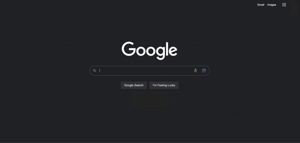 Modo oscuro de Google