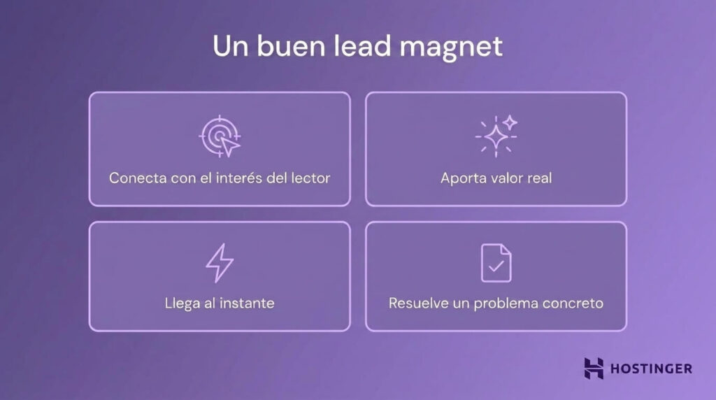 Ilustración de las características de un buen lead magnet