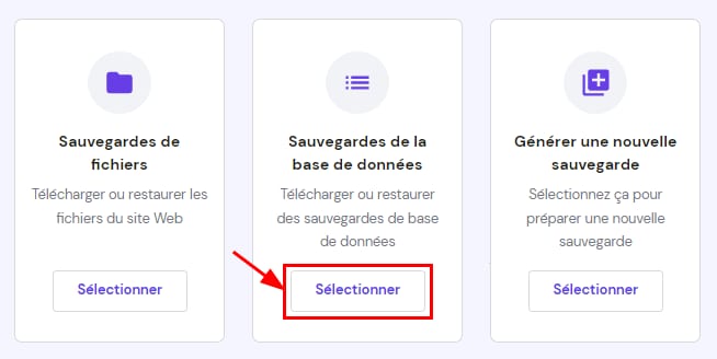 Restauration d'une sauvegarde d'une base de données