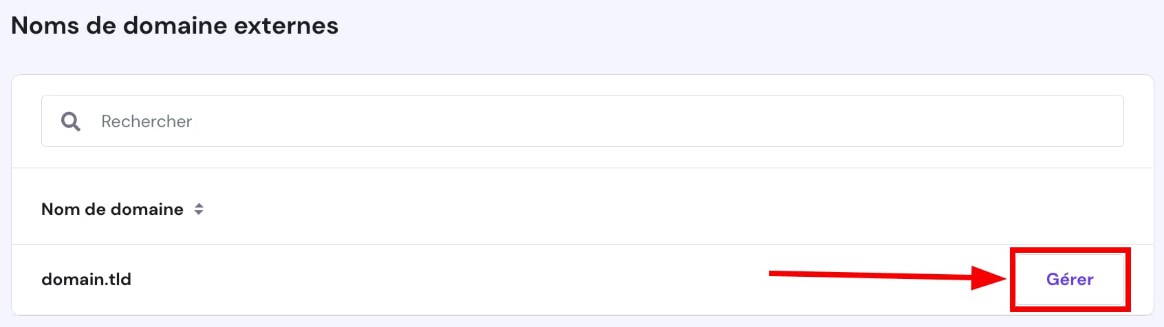 Accéder à la zone DNS des domaines externes