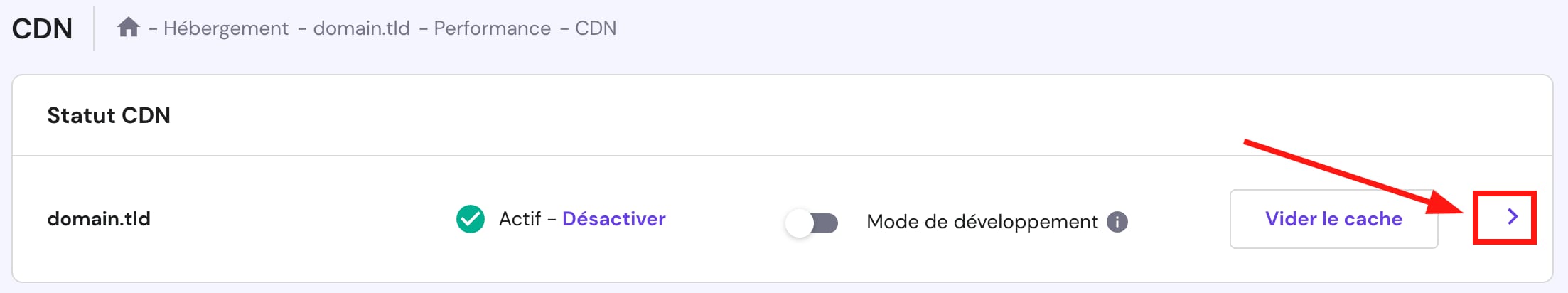 Accéder aux paramètres CDN du site web préféré