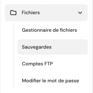 Télécharger une sauvegarde pour un site WordPress