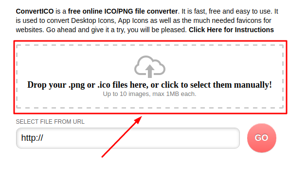 convertir une image sur Convertico