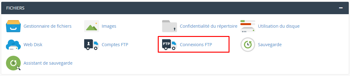 cpanel connexions ftp