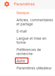 parametres autres blogger