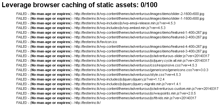 test de la mise en cache du navigateur