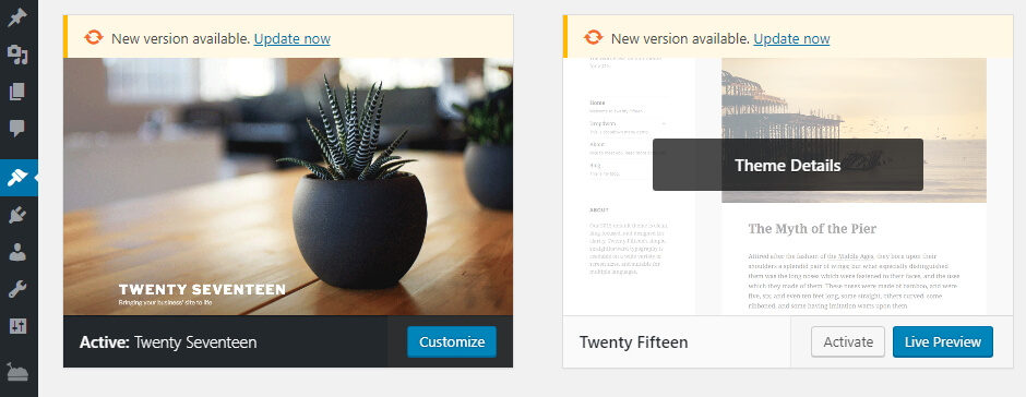 changer de thème sur wordpress