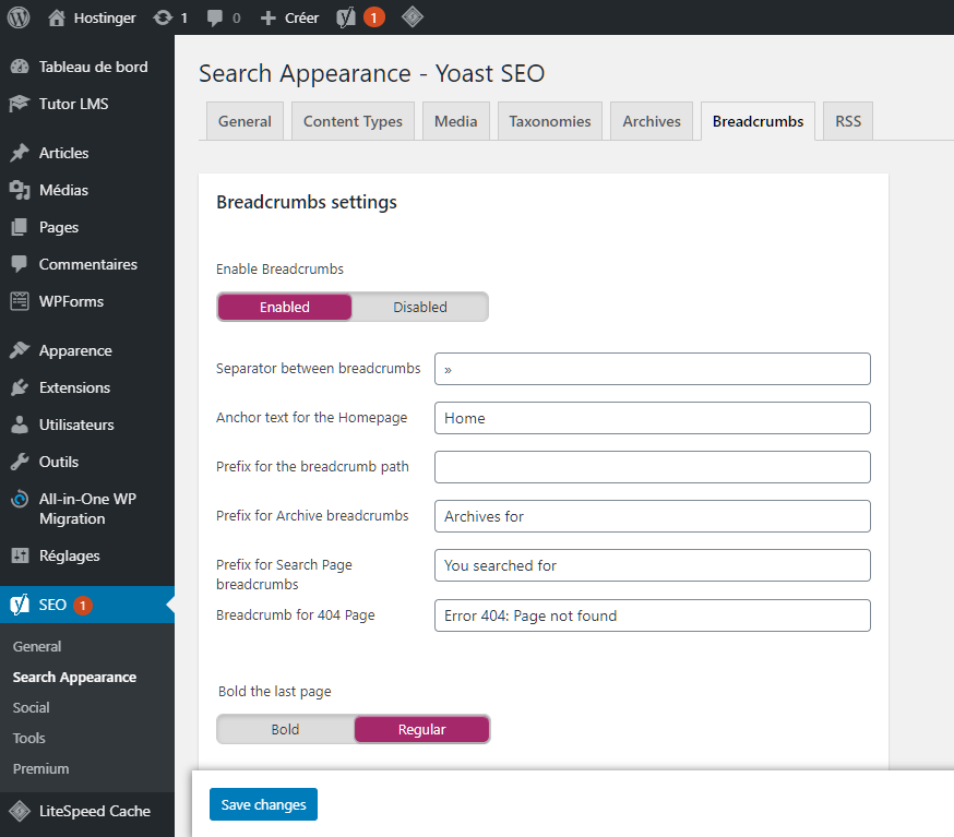 Activer le fil d'Ariane de Yoast-seo