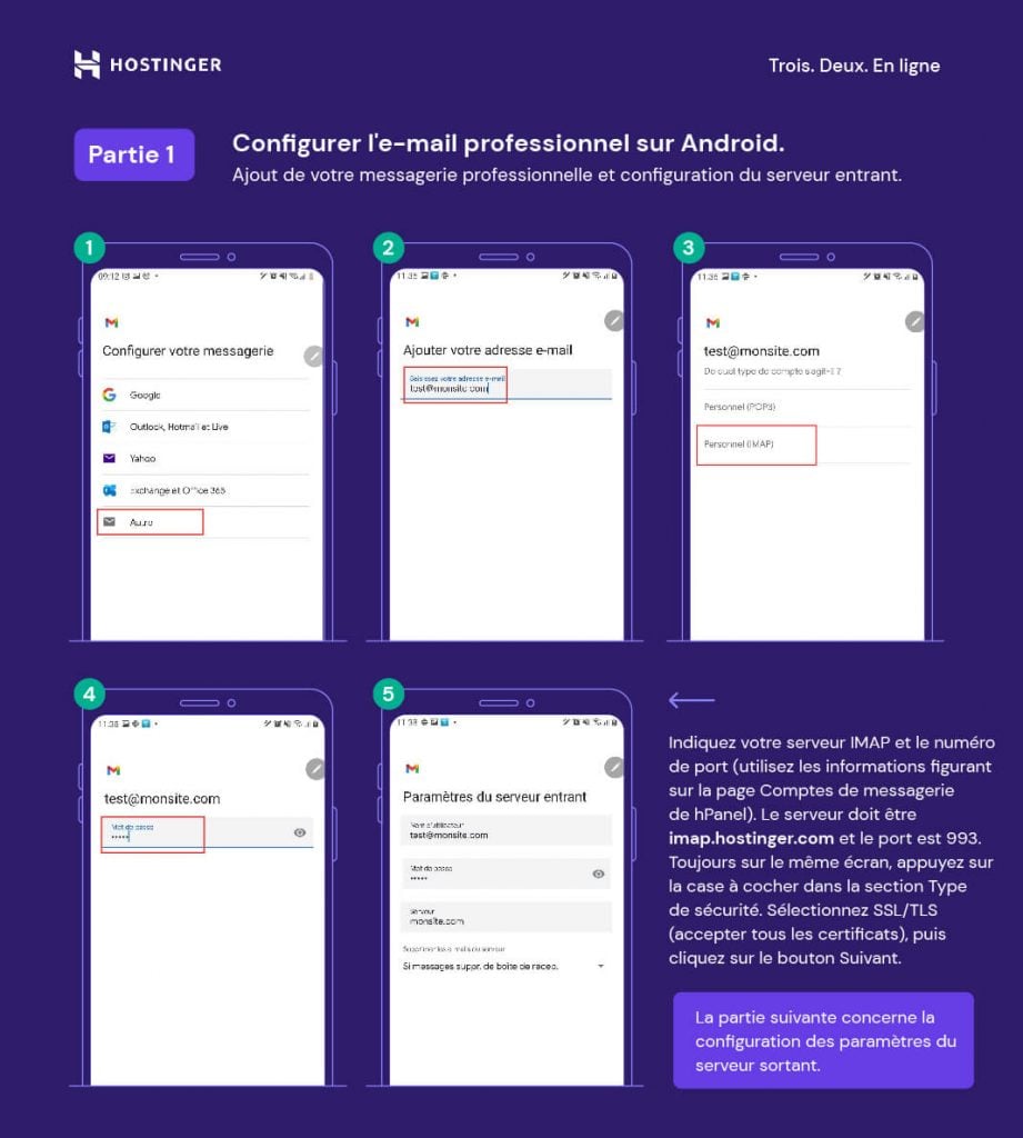Configurer l'e-mail professionnel sur Android (1)
