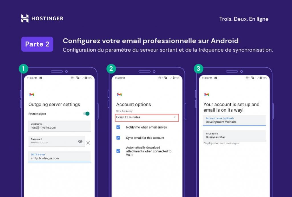 Configurer l'e-mail professionnel sur Android (2)