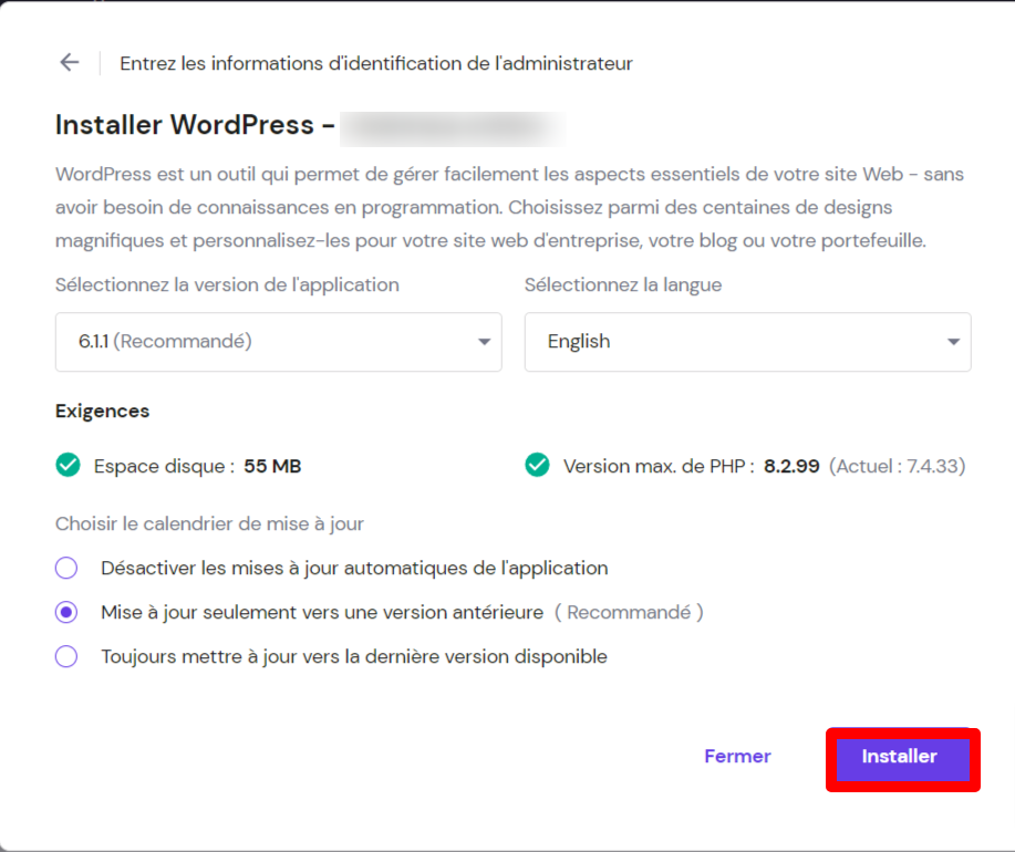 l-installateur-de-WordPress-sur-hPanel Remplir les informations sur l'installateur de WordPress sur hPanel