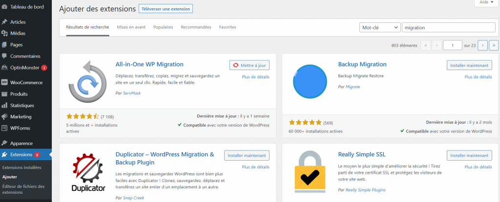 Ajouter-extension-de-migration-WordPress Ajouter une extension de migration sur WordPress