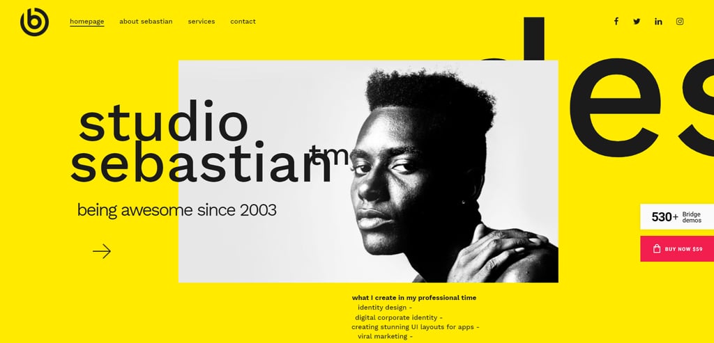 bridge-portfolio Thème de portfolio WordPress Bridge