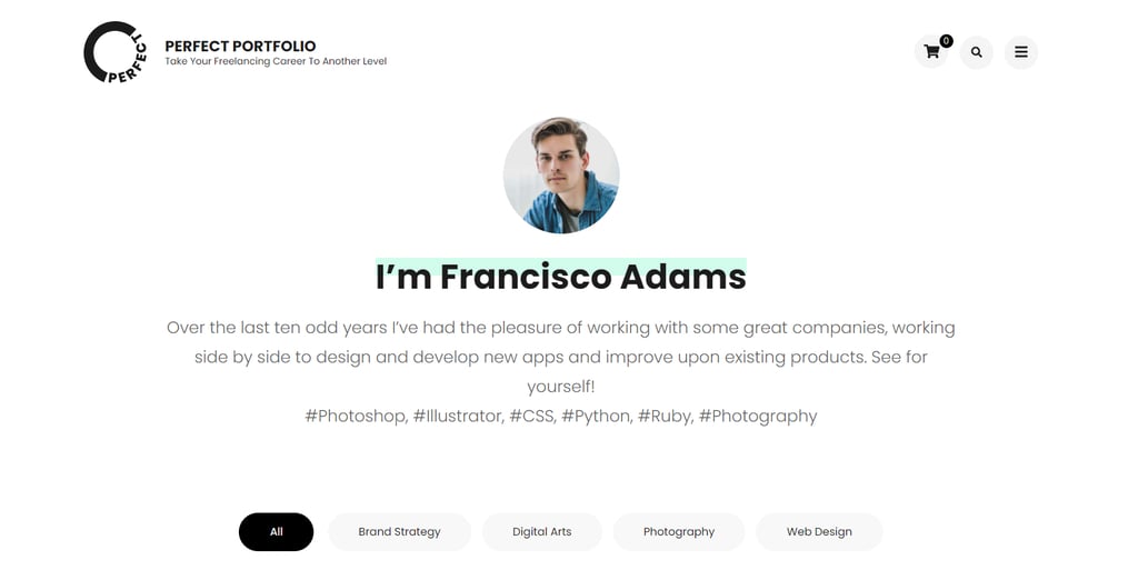 portfolio parfait Perfect Portfolio Thème de portfolio WordPress