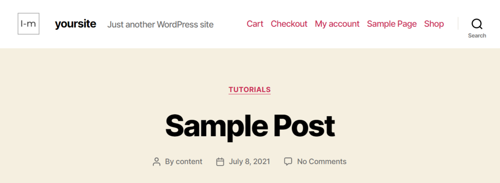 La page d'accueil du site web qui a été modifiée avec succès.