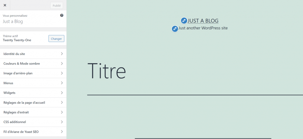 Interface-de-personnalisation-WordPress Interface de personnalisation de WordPress