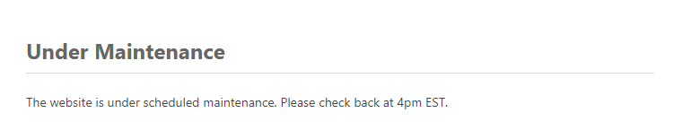 Message-de-l'écran-de-maintenance Message de l'écran de maintenance