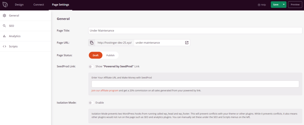 Paramètres-généraux-de-SeedProd Paramètres généraux de SeedProd