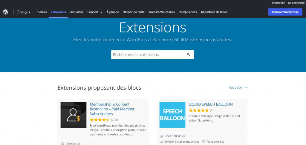 Répertoire-des-extensions-WordPress Répertoire des extensions WordPress