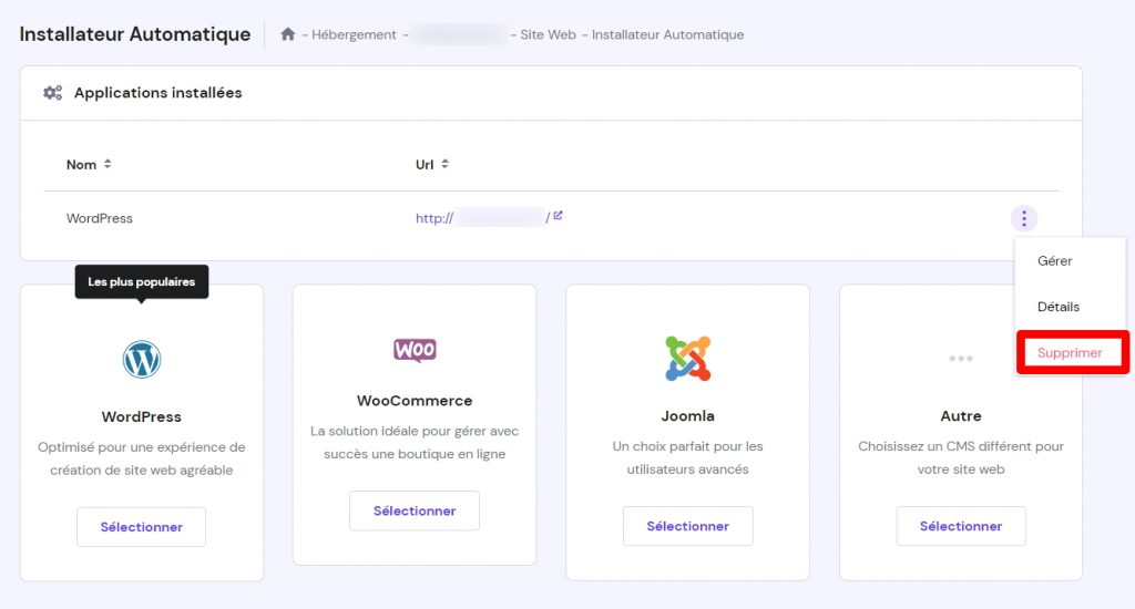 supprimer-site-wordpress-hpanel Supprimer site WordPress depuis l'installateur automatique du hPanel