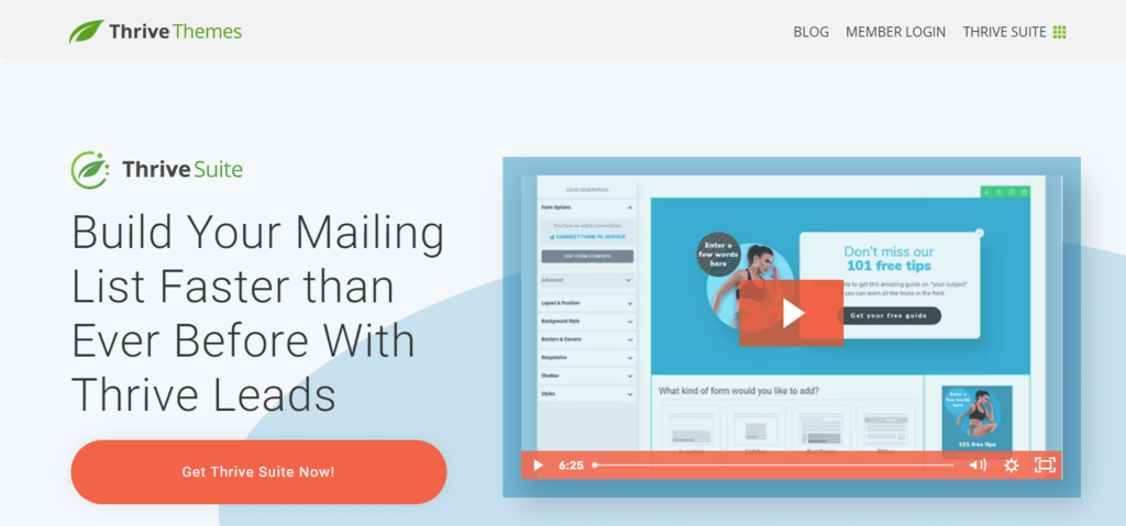 Thrive-Leads Bannière du plugin WordPress Thrive Leads