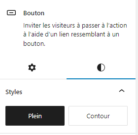 styles bouton gutenberg