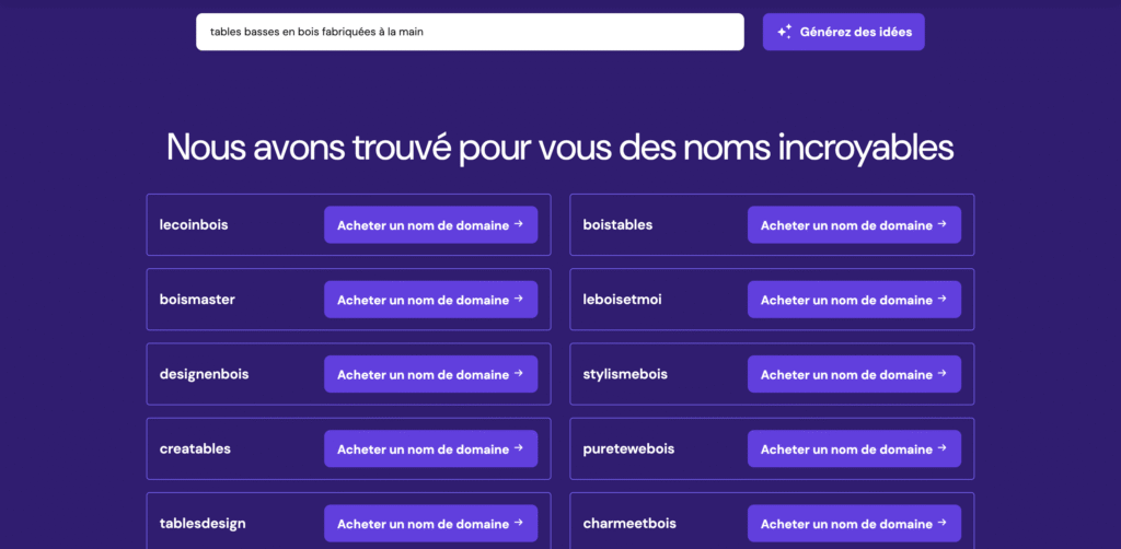 Générateur de noms d’entreprise IA