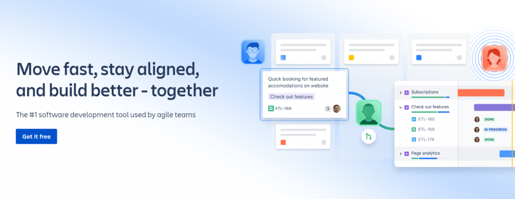 Site d’Atlassian proposant d’obtenir Jira gratuitement