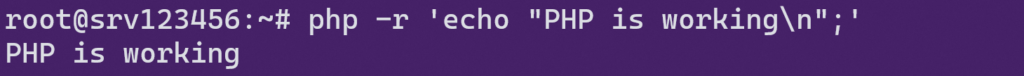 Tester si PHP fonctionne à l’aide d’une commande dans le terminal.