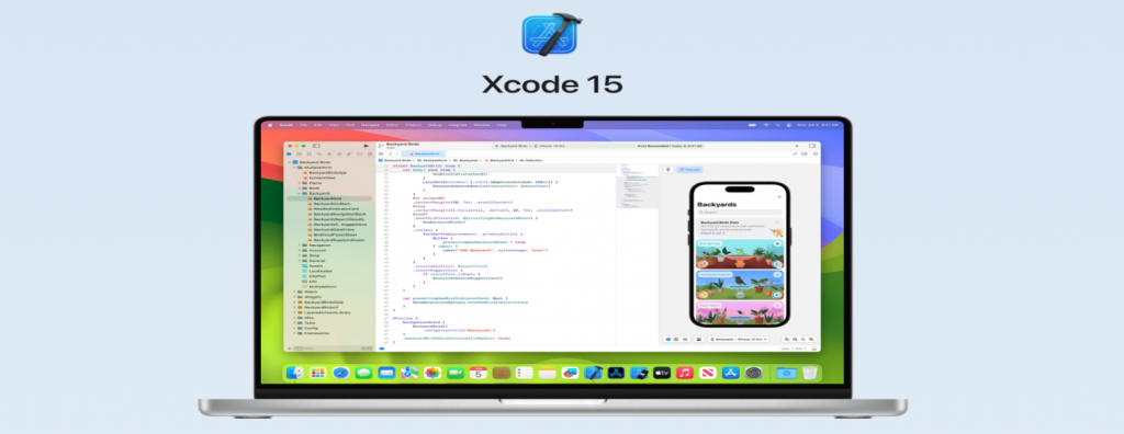 Bannière d’Xcode