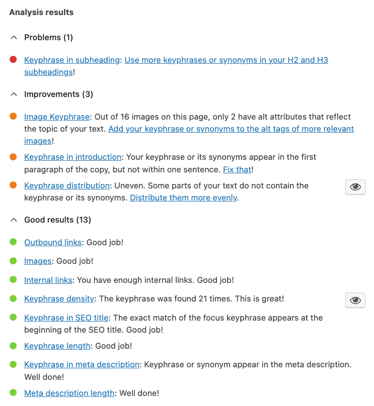 L’analyse des performances SEO d’une page avec Yoast