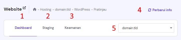 Opsi-opsi di bagian Pratinjau WordPress