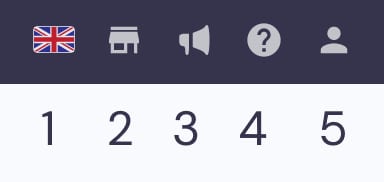 Opsi-opsi pada hPanel dari kanan atas