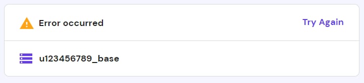 Error while restoring a database backup