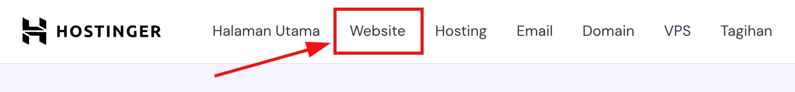 Bagian Situs Web di Hostinger