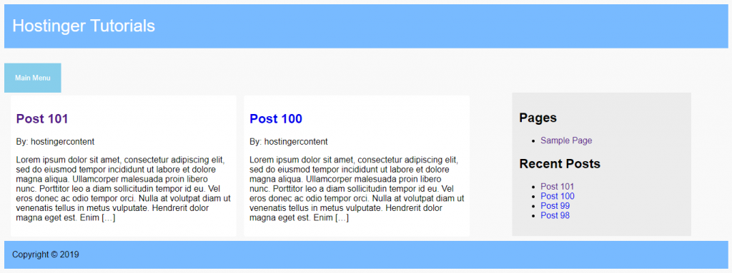 Menu drop down sudah terpasang