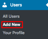 wordpress add new user