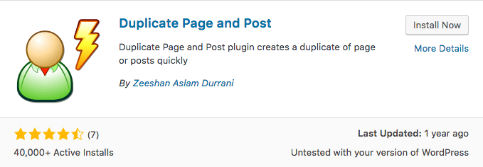 Plugin Duplicate Page and Post WordPress