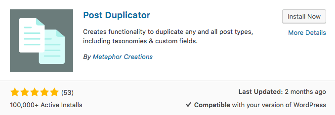 Post Duplicator WordPress