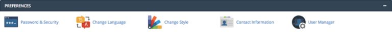 Preferences cPanel
