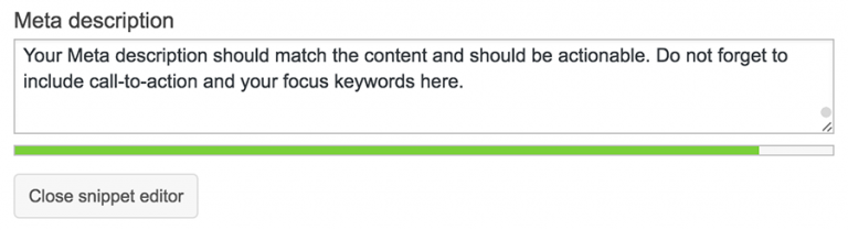 Meta Description WordPress di SEO Yoast