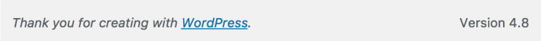 Cara mengetahui versi WordPress yang Anda gunakan di footer