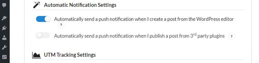 Pengaturan notifikasi otomatis