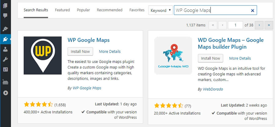 Menginstall WP Google Maps