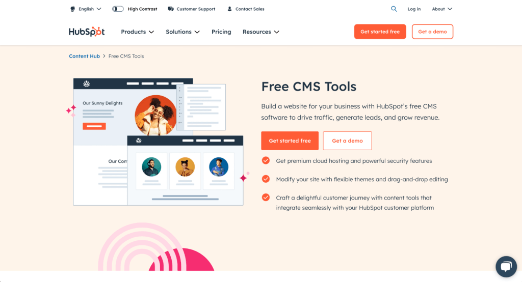 homepage hubspot cms