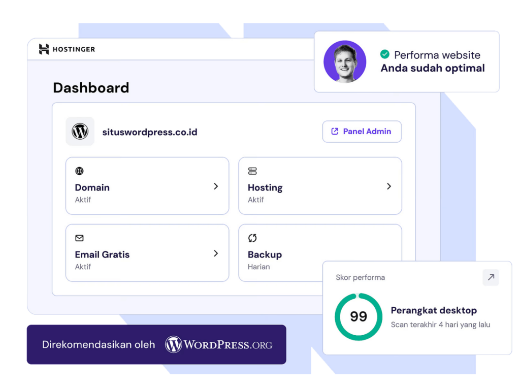infografis wordpress indonesia hostinger