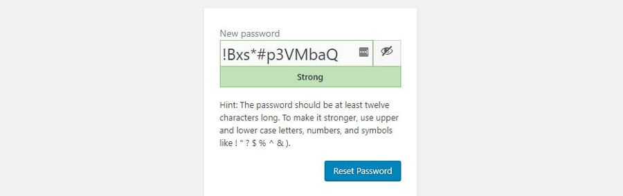 Opsi password baru